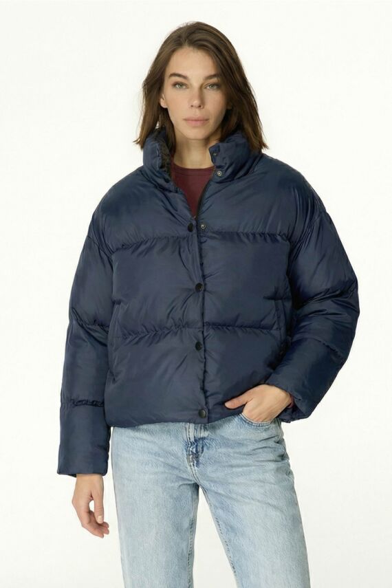 D1fference İçi Astarlı Cepli  Jel Elyaflı Su ve Rügar Geçirmez Kadın Kışlık Mont - 8