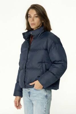 D1fference İçi Astarlı Cepli  Jel Elyaflı Su ve Rügar Geçirmez Kadın Kışlık Mont - 9