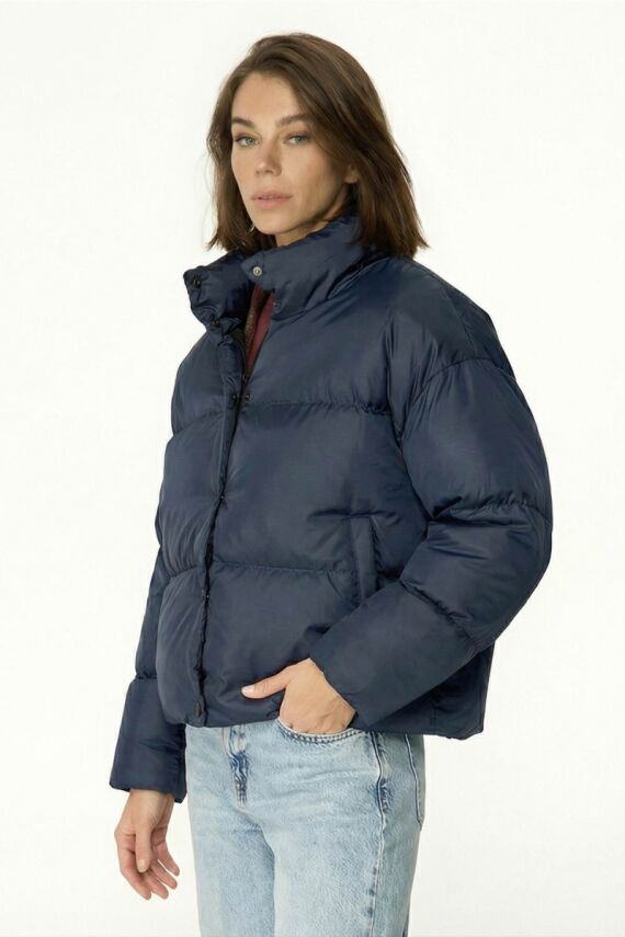 D1fference İçi Astarlı Cepli  Jel Elyaflı Su ve Rügar Geçirmez Kadın Kışlık Mont - 9