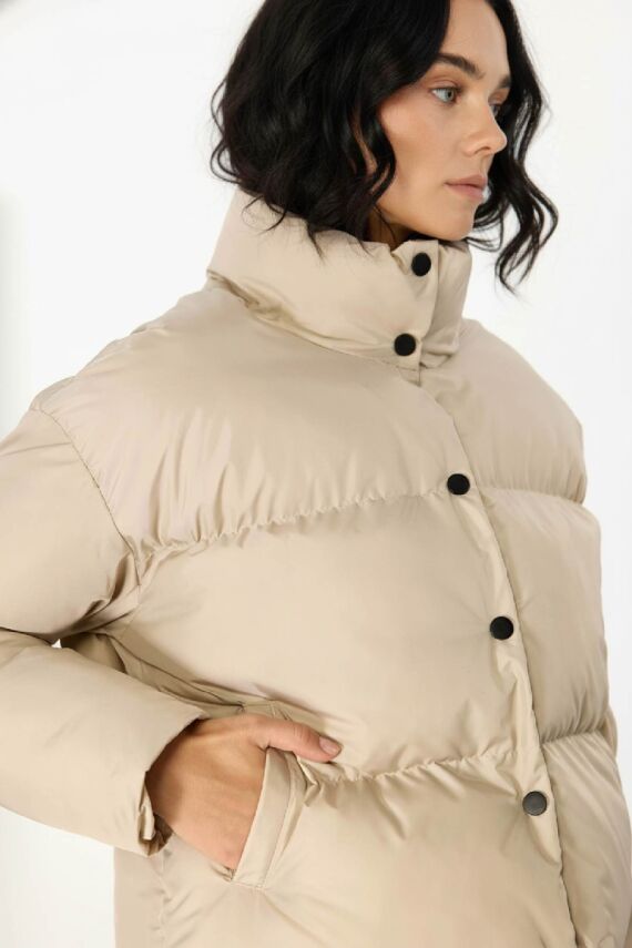 D1fference İçi Astarlı Cepli  Jel Elyaflı Su ve Rügar Geçirmez Kadın Kışlık Mont - 33