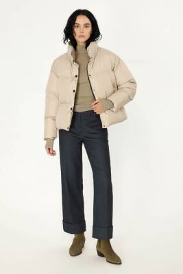 D1fference İçi Astarlı Cepli  Jel Elyaflı Su ve Rügar Geçirmez Kadın Kışlık Mont - 34