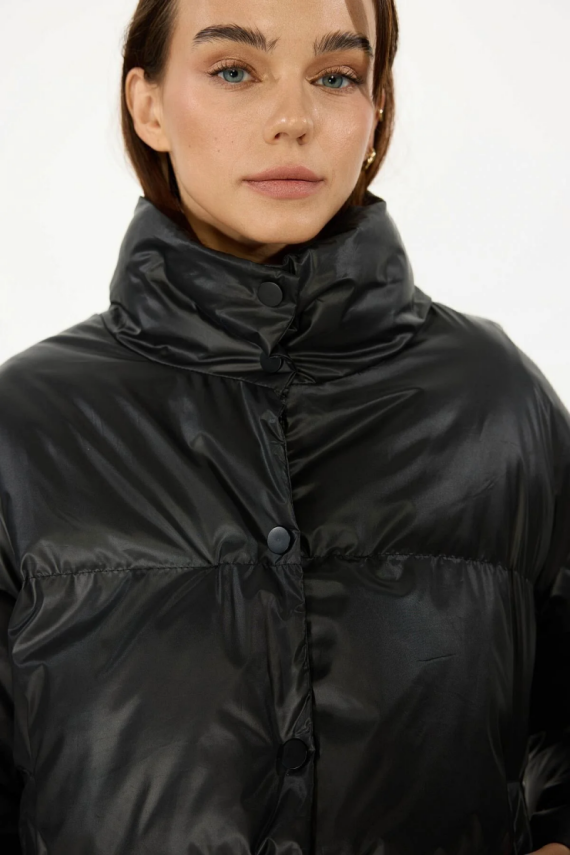 D1fference İçi Astarlı Cepli Kapüşonlu Jel Elyaf Su ve Rüzgar Geçirmez Dik Yaka Kışlık Kadın Mont - 16