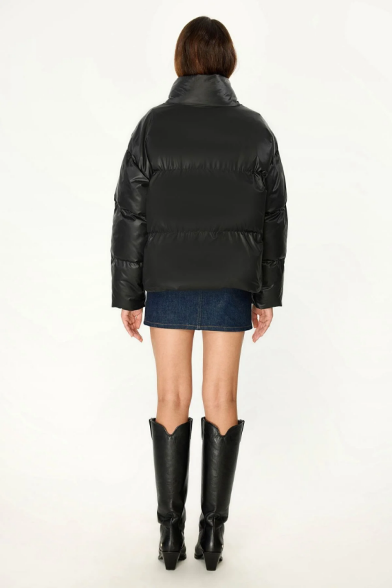 D1fference İçi Astarlı Cepli Kapüşonlu Jel Elyaf Su ve Rüzgar Geçirmez Dik Yaka Kışlık Kadın Mont - 18