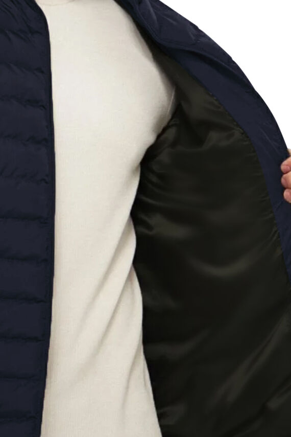 İçi Astarlı Cepli Jel Elyaf Su ve Rüzgar Geçirmez Şişme Kışlık Erkek Mont - 10