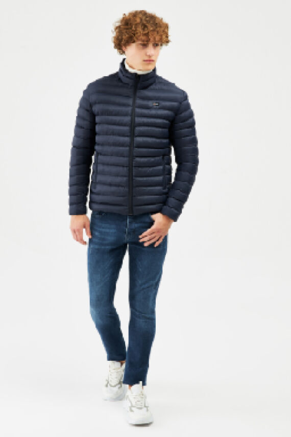 İçi Astarlı Cepli Jel Elyaf Su ve Rüzgar Geçirmez Şişme Kışlık Erkek Mont - 8