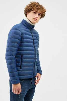 İçi Astarlı Cepli Jel Elyaf Su ve Rüzgar Geçirmez Şişme Kışlık Erkek Mont - 13