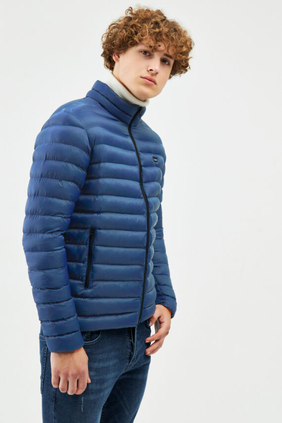 İçi Astarlı Cepli Jel Elyaf Su ve Rüzgar Geçirmez Şişme Kışlık Erkek Mont - 13