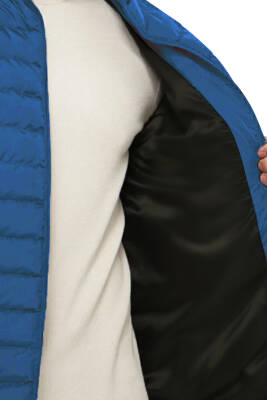 İçi Astarlı Cepli Jel Elyaf Su ve Rüzgar Geçirmez Şişme Kışlık Erkek Mont - 16