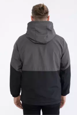 D1fference İçi Astarlı Cepli Kapüşonlu Jel Elyaflı Su ve Rügar Geçirmez Erkek Kışlık Mont - 9