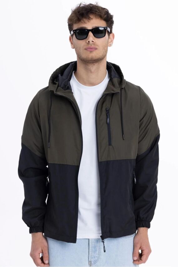 D1fference İçi Astarlı Cepli Kapüşonlu Jel Elyaflı Su ve Rügar Geçirmez Erkek Kışlık Mont - 1