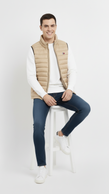 D1fference İçi Astarlı Cepli  Jel Elyaflı Su ve Rügar Geçirmez Erkek Şişme Yelek - 5