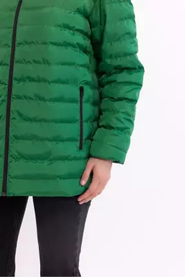 İçi Astarlı Cepli Jel Elyaf Su ve Rüzgar Geçirmez Şişme Kışlık Kadın Mont - 32