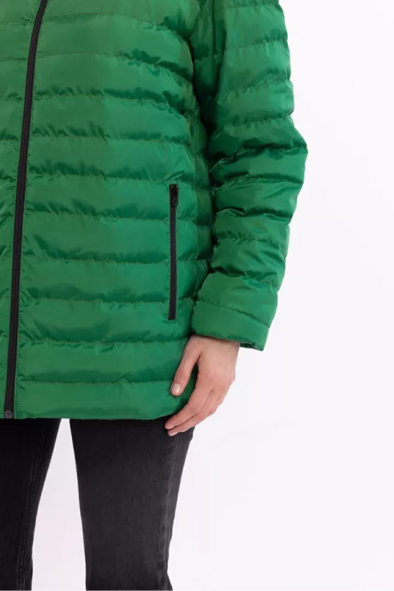 İçi Astarlı Cepli Jel Elyaf Su ve Rüzgar Geçirmez Şişme Kışlık Kadın Mont - 32