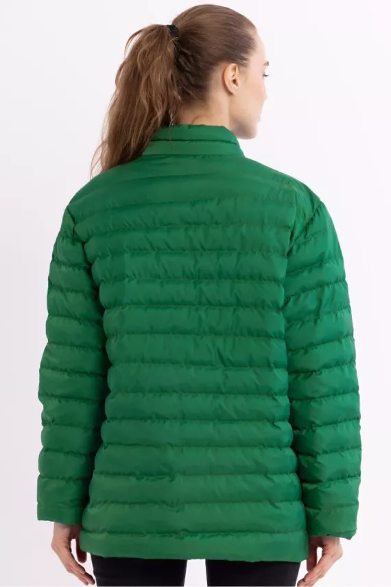 İçi Astarlı Cepli Jel Elyaf Su ve Rüzgar Geçirmez Şişme Kışlık Kadın Mont - 33