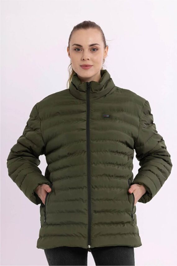 D1fference İçi Astarlı Cepli  Jel Elyaflı Su ve Rügar Geçirmez Kadın Kışlık Mont - 13