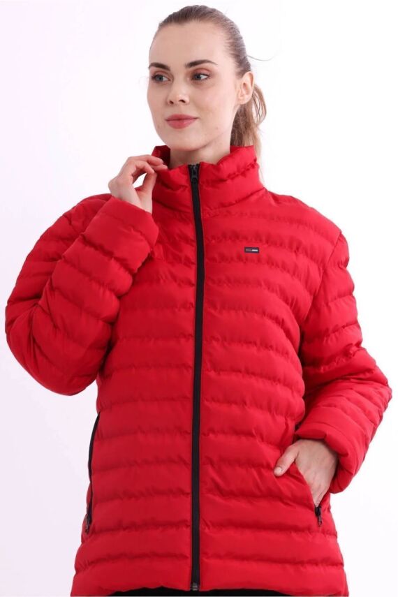 D1fference İçi Astarlı Cepli  Jel Elyaflı Su ve Rügar Geçirmez Kadın Kışlık Mont - 27