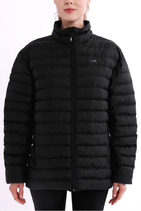 D1fference İçi Astarlı Cepli  Jel Elyaflı Su ve Rügar Geçirmez Kadın Kışlık Mont - 55