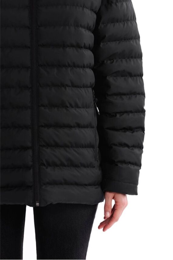 D1fference İçi Astarlı Cepli  Jel Elyaflı Su ve Rügar Geçirmez Kadın Kışlık Mont - 56