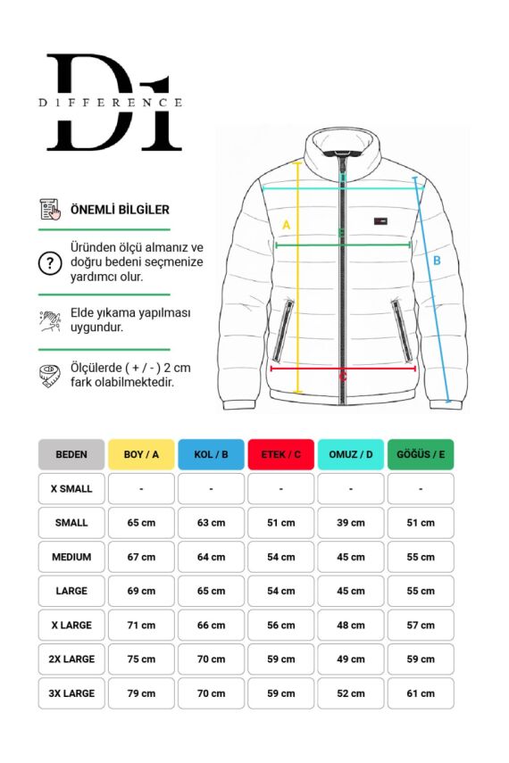 D1fference İçi Astarlı Cepli  Jel Elyaflı Su ve Rügar Geçirmez Kadın Kışlık Mont - 70