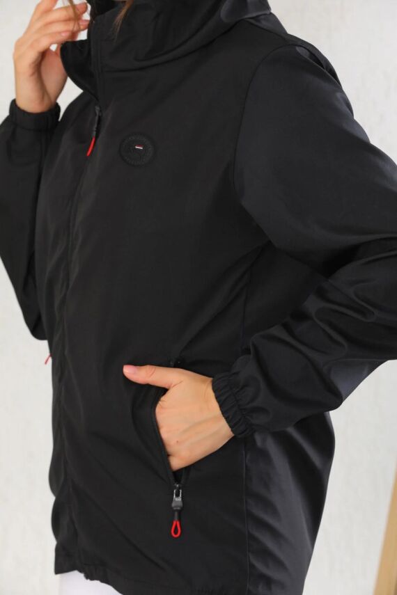 İçi Astarlı Su ve Rüzgar Geçirmez Cepli Kadın Yağmurluk - 23