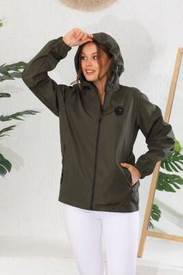 İçi Astarlı Su ve Rüzgar Geçirmez Cepli Kadın Yağmurluk - 25