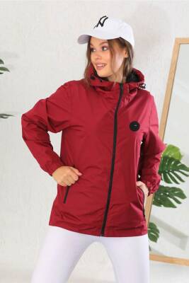 D1fference İçi Astarlı Cepli Kapüşonlu Jel Elyaflı Su ve Rügar Geçirmez Kadın Yağmurluk - 7