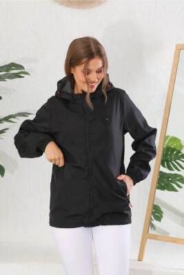 D1fference İçi Astarlı Cepli Kapüşonlu Jel Elyaflı Su ve Rügar Geçirmez Kadın Yağmurluk - 21