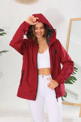 İçi Astarlı Su ve Rüzgar Geçirmez Cepli Kadın Yağmurluk - 16