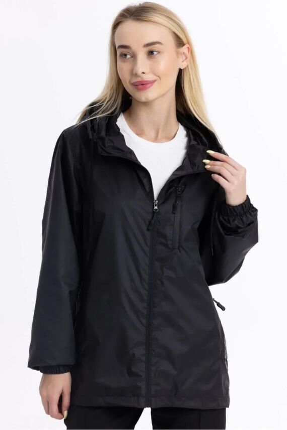 İçi Astarlı Su ve Rüzgar Geçirmez Cepli Kadın Yağmurluk - 1