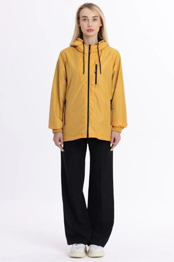 İçi Astarlı Su ve Rüzgar Geçirmez Cepli Kadın Yağmurluk - 10