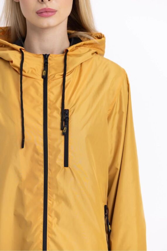 İçi Astarlı Su ve Rüzgar Geçirmez Cepli Kadın Yağmurluk - 11