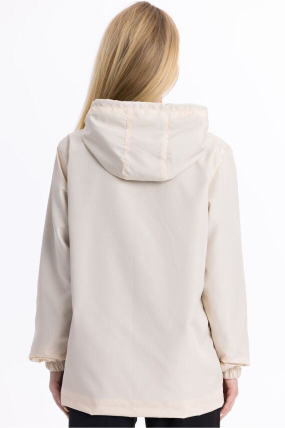İçi Astarlı Su ve Rüzgar Geçirmez Cepli Kadın Yağmurluk - 19