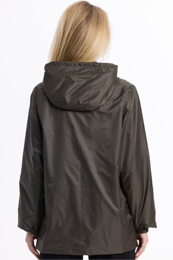 İçi Astarlı Su ve Rüzgar Geçirmez Cepli Kadın Yağmurluk - 25