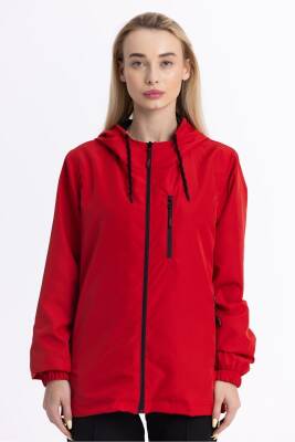 İçi Astarlı Su ve Rüzgar Geçirmez Cepli Kadın Yağmurluk - 27