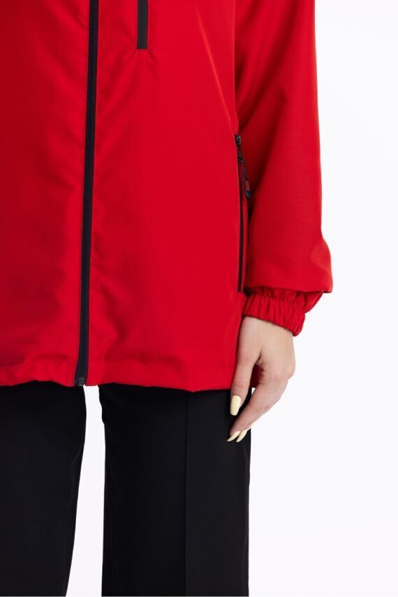 İçi Astarlı Su ve Rüzgar Geçirmez Cepli Kadın Yağmurluk - 31