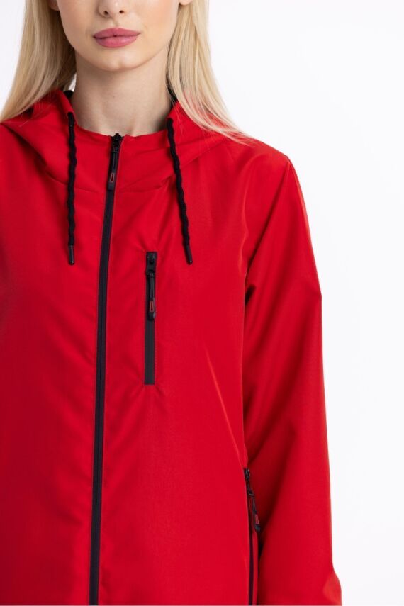 İçi Astarlı Su ve Rüzgar Geçirmez Cepli Kadın Yağmurluk - 32