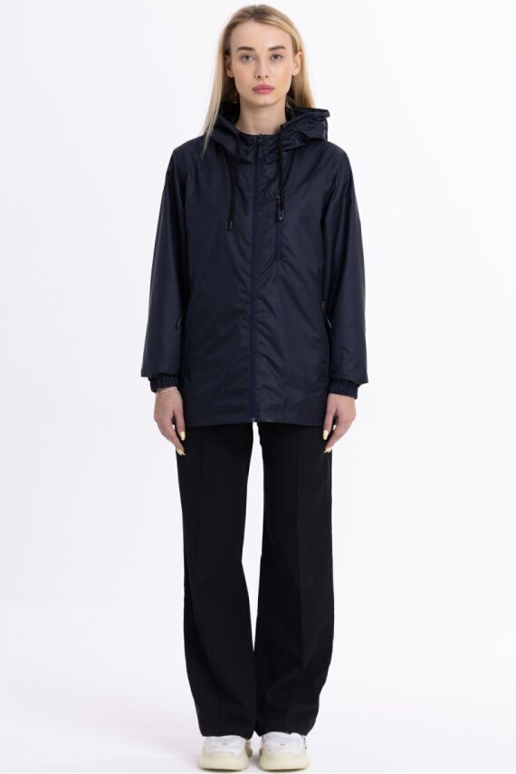 İçi Astarlı Su ve Rüzgar Geçirmez Cepli Kadın Yağmurluk - 35