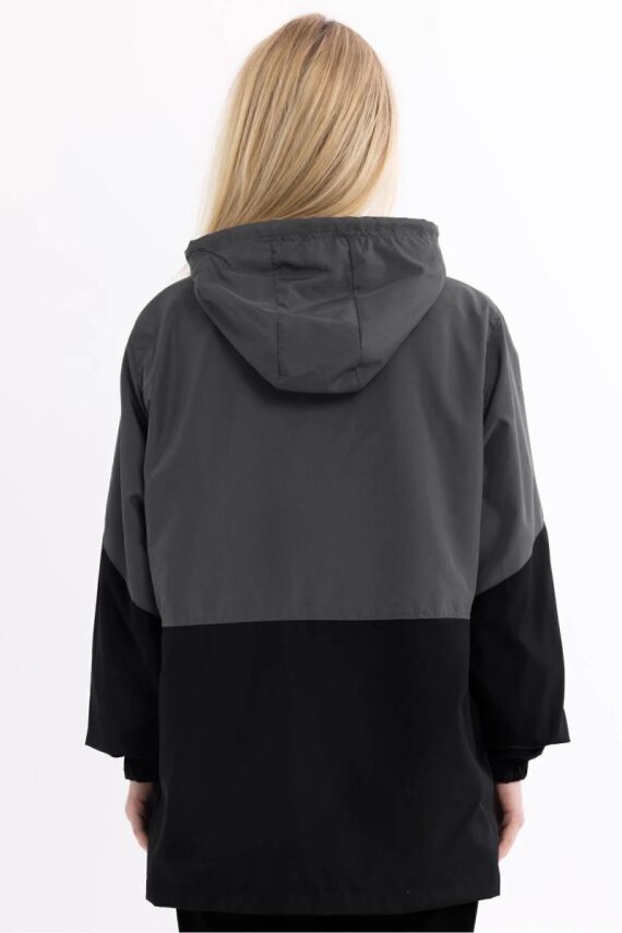 İçi Astarlı Su ve Rüzgar Geçirmez Cepli Kadın Yağmurluk - 6
