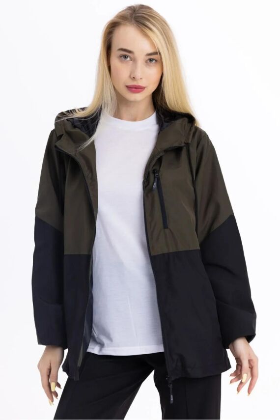 İçi Astarlı Su ve Rüzgar Geçirmez Cepli Kadın Yağmurluk - 8