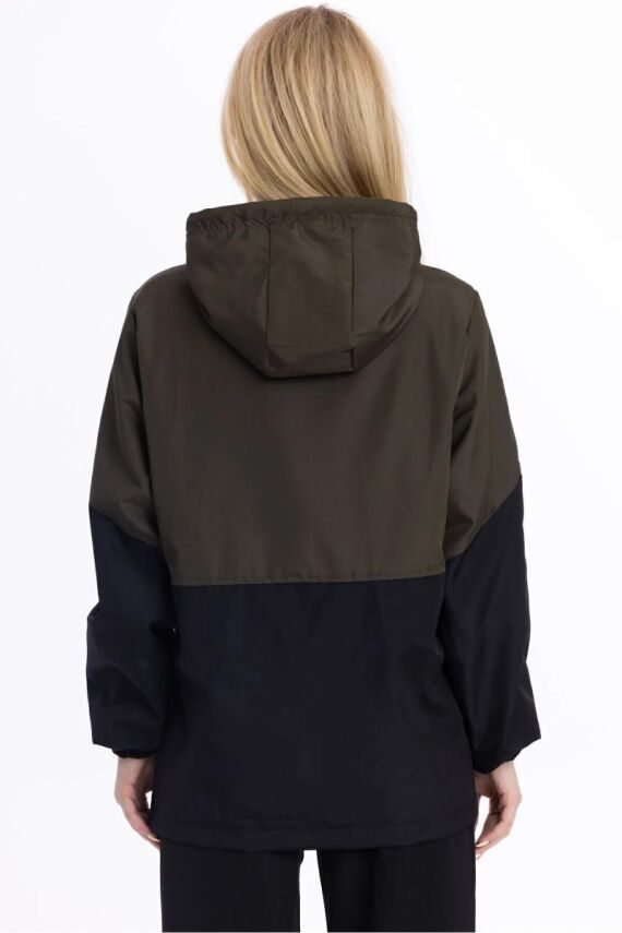 İçi Astarlı Su ve Rüzgar Geçirmez Cepli Kadın Yağmurluk - 12