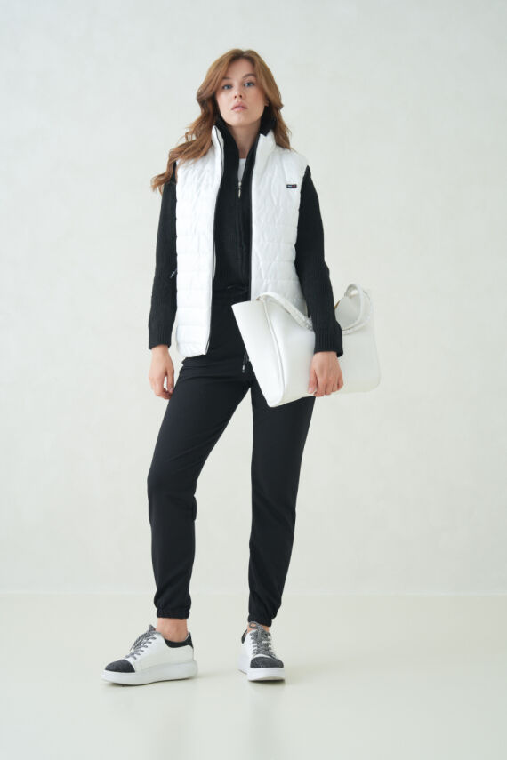 İçi Astarlı Su ve Rüzgar Geçirmez Cepli Kadın Yelek - 40