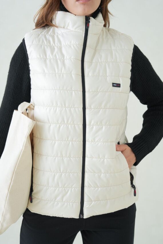 D1fference İçi Astarlı Cepli  Jel Elyaflı Su ve Rügar Geçirmez Kadın Şişme Yelek - 5