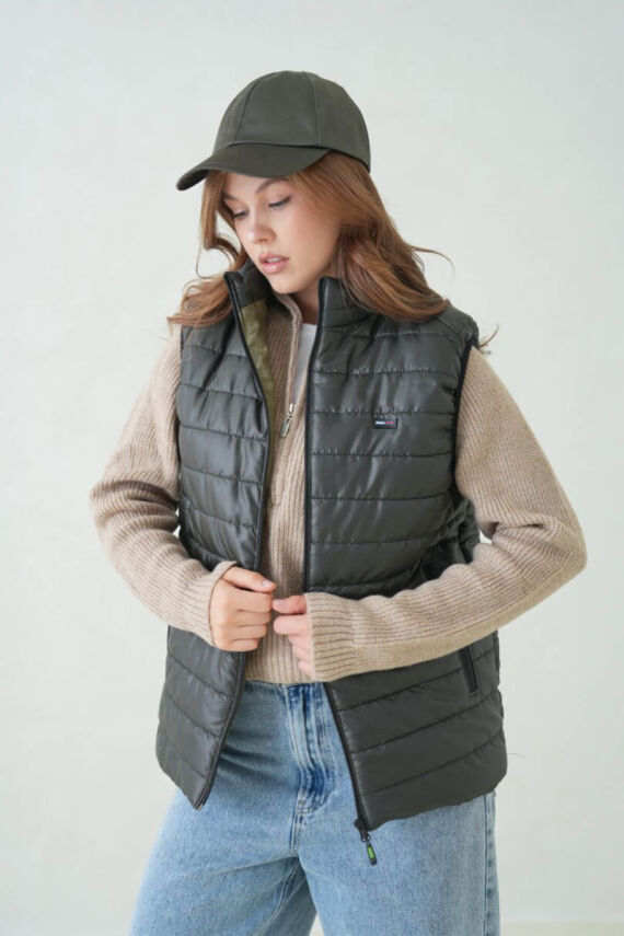 D1fference İçi Astarlı Cepli  Jel Elyaflı Su ve Rügar Geçirmez Kadın Şişme Yelek - 15