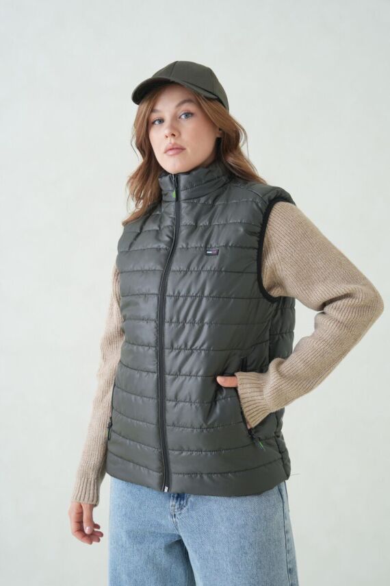 D1fference İçi Astarlı Cepli  Jel Elyaflı Su ve Rügar Geçirmez Kadın Şişme Yelek - 18