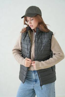 İçi Astarlı Su ve Rüzgar Geçirmez Cepli Kadın Yelek - 7