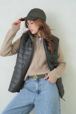 İçi Astarlı Su ve Rüzgar Geçirmez Cepli Kadın Yelek - 8