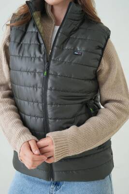 İçi Astarlı Su ve Rüzgar Geçirmez Cepli Kadın Yelek - 11