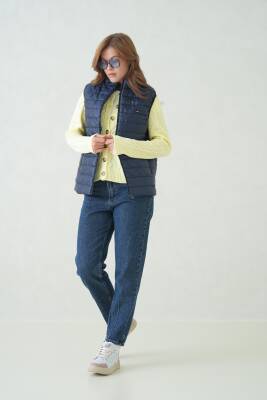 İçi Astarlı Su ve Rüzgar Geçirmez Cepli Kadın Yelek - 21