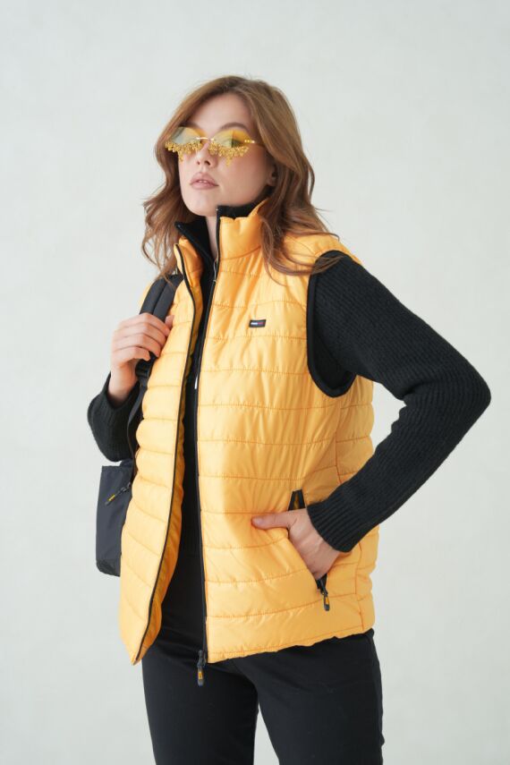 İçi Astarlı Su ve Rüzgar Geçirmez Cepli Kadın Yelek - 26