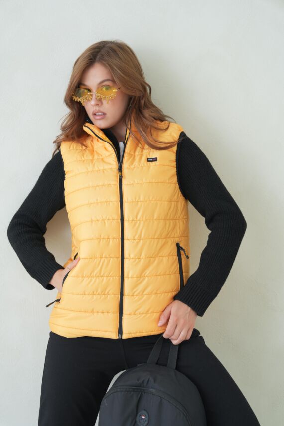 İçi Astarlı Su ve Rüzgar Geçirmez Cepli Kadın Yelek - 29